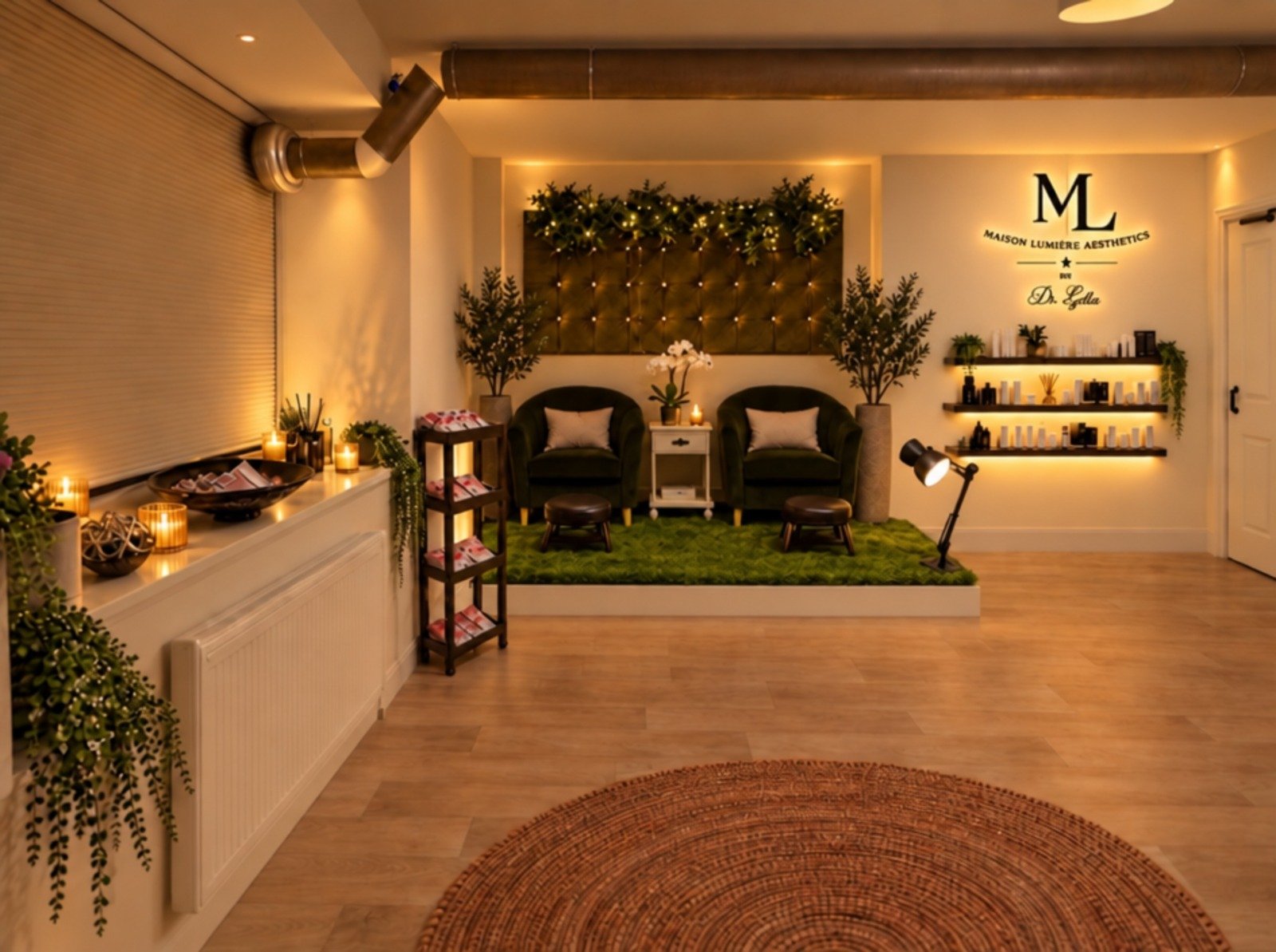 Aesthetic treatment room at Maison Lumiere Aesthetics in Bailieborough, Cavan
